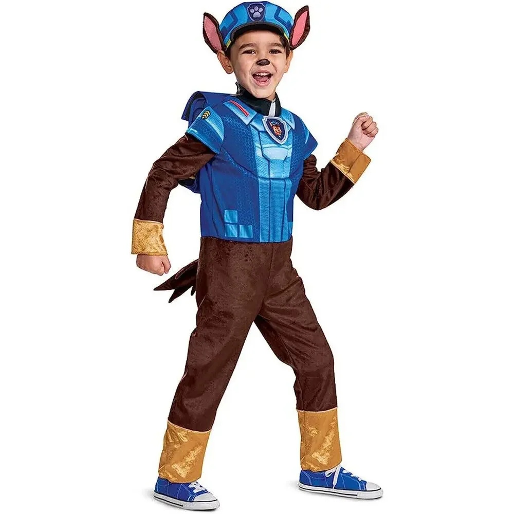 Disguise Paw Patrol The Movie Chase Deluxe Light Up Costume‎ Boy's Size Small 2T